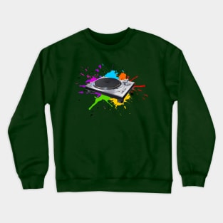 Retro TurnTable Shirt Crewneck Sweatshirt